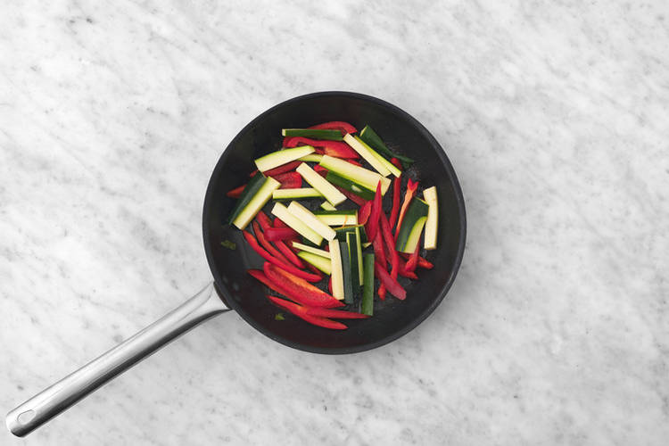 Cook the veggies