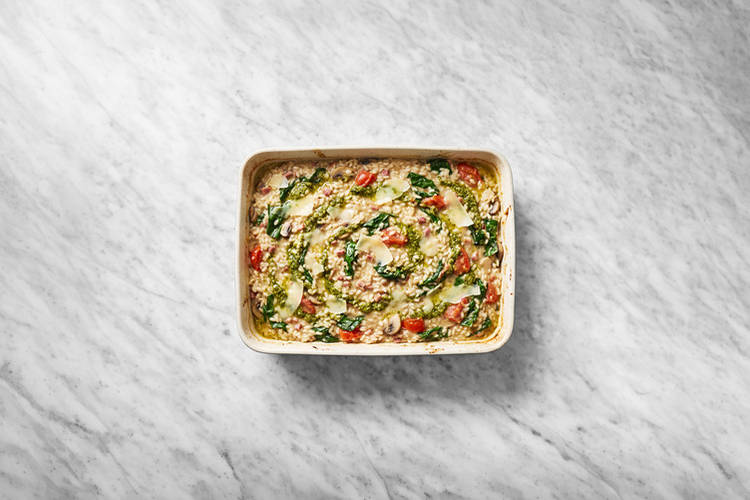 Bake the risotto