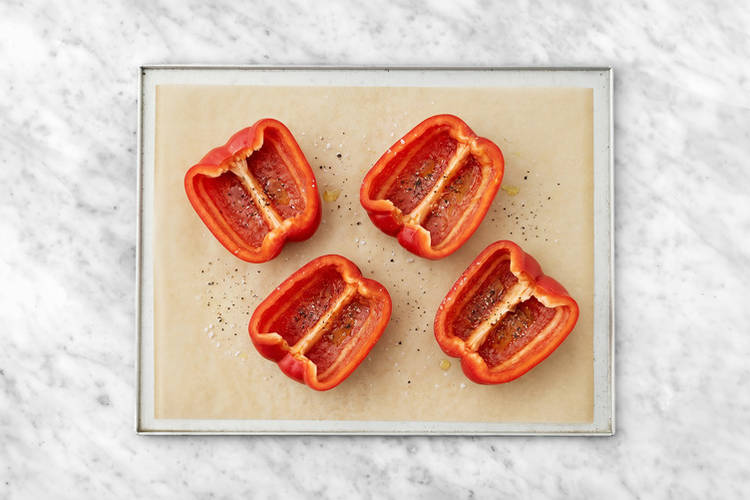 Roast the capsicum