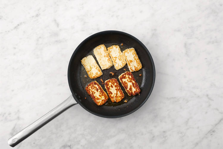 Cook the haloumi