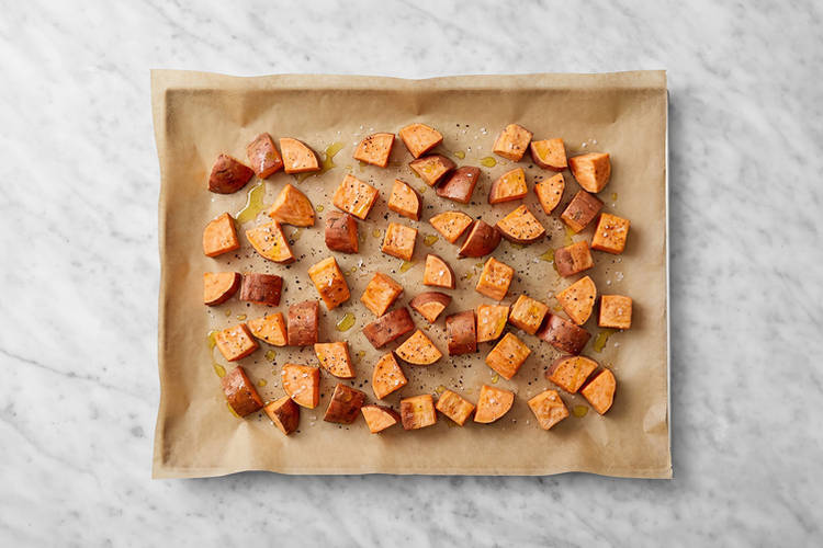 Roast the sweet potato