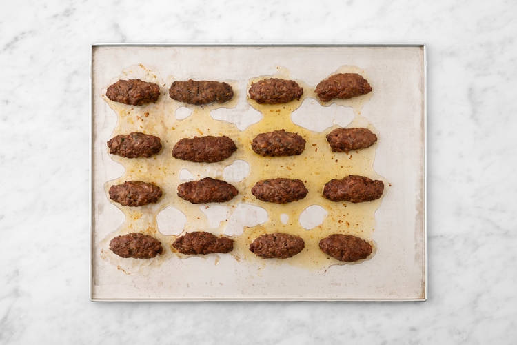 Bake the Seekh Kebabs