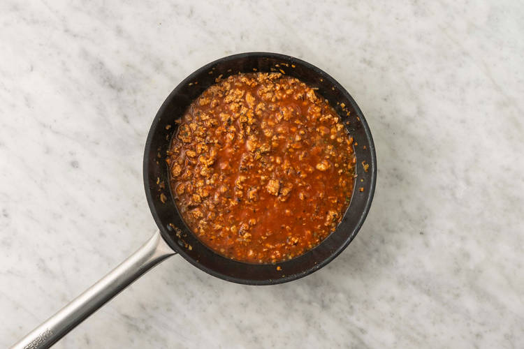 Terminer la sauce à la bolognaise