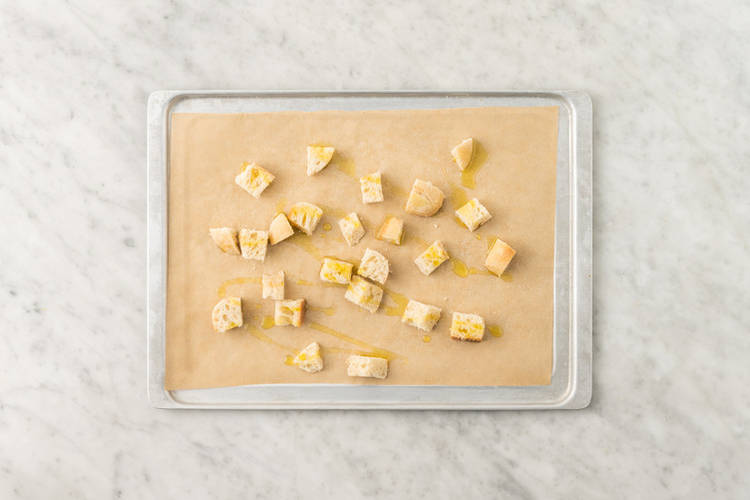 Bake the croutons
