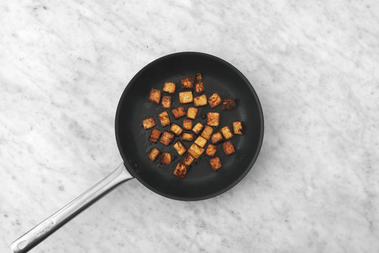 Cook the tofu & pork