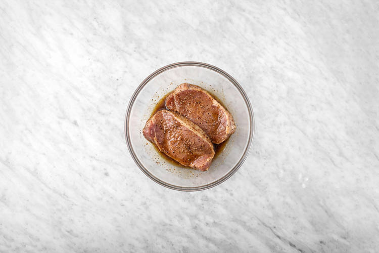 Season the pork