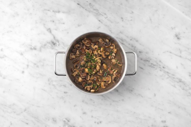 Make mushroom gravy