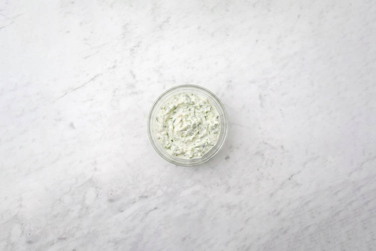 Make the garlicky tzatziki