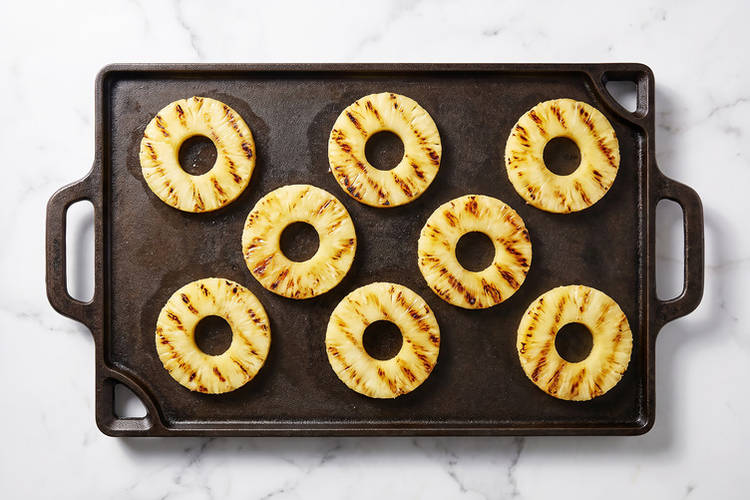 Char the pineapple & haloumi