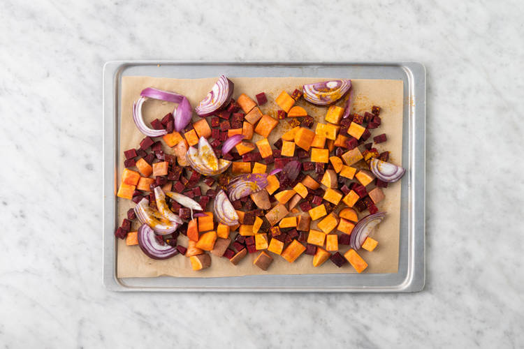 Roast the veggies