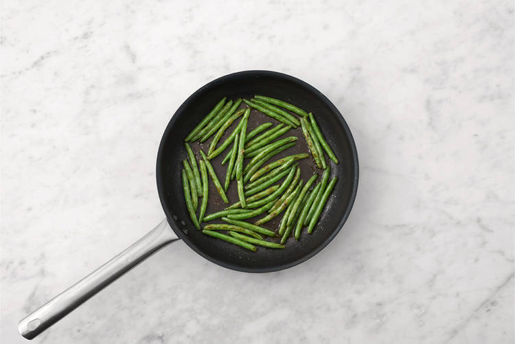 Cook the green beans