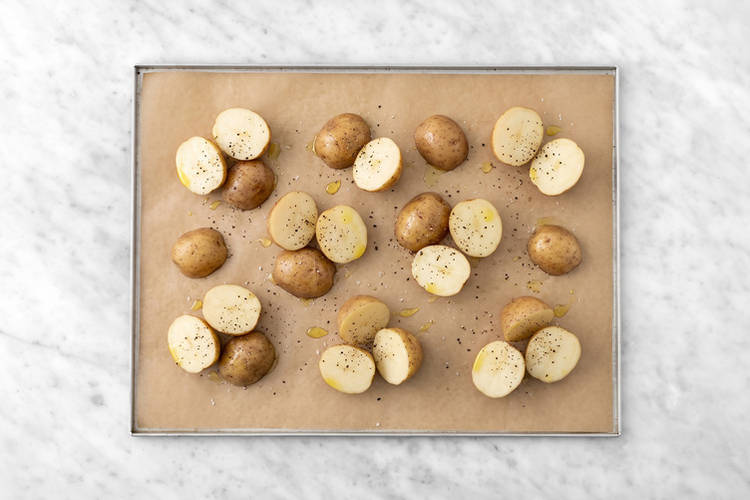 Roast the chat potatoes