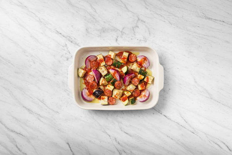 Roast the chicken & veggies