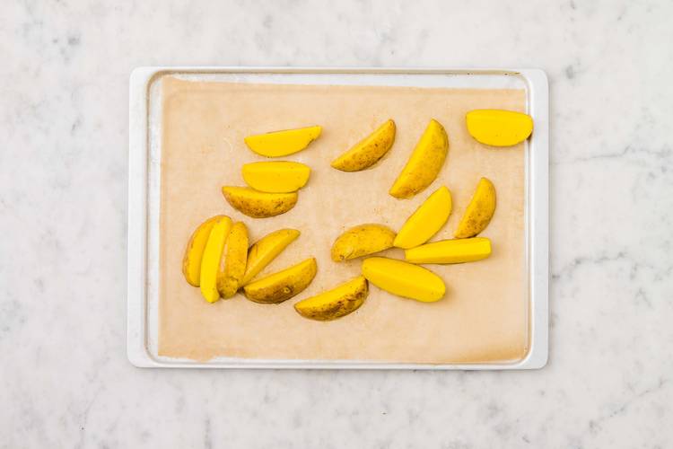 Kartoffelspalten backen