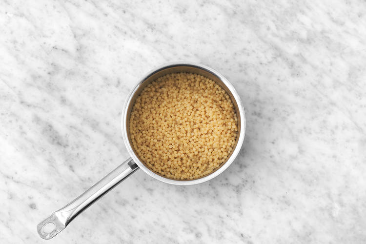 Boil the Pearl Couscous