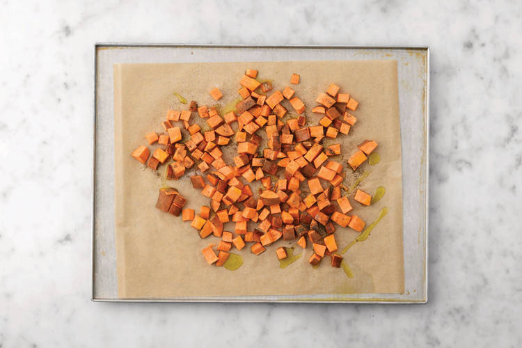Roast the sweet potato