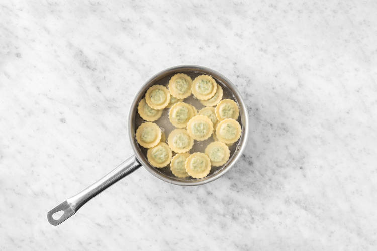 Cook the ravioli