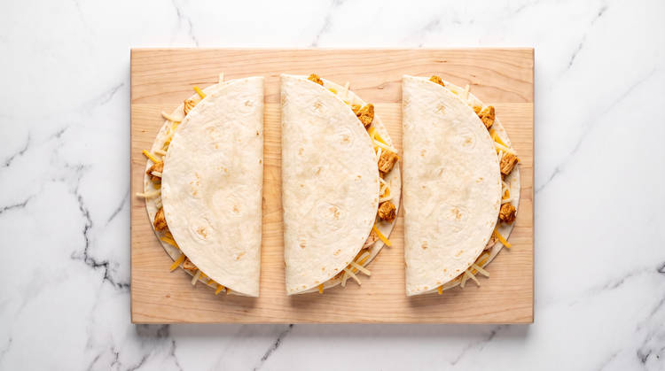 Assemble Quesadillas