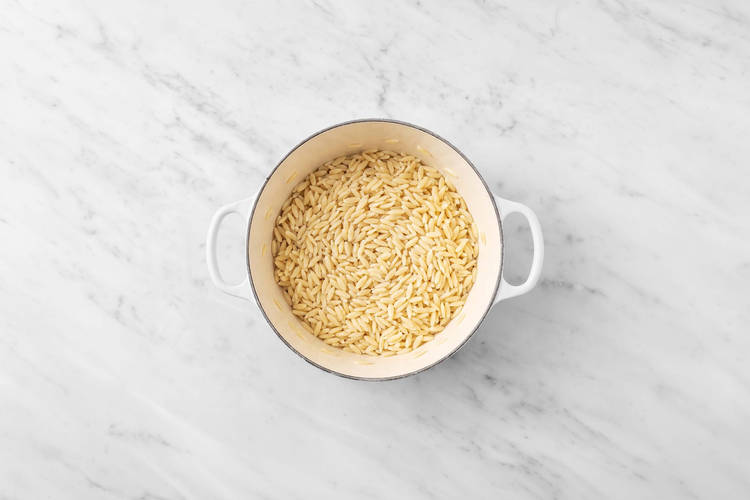 Orzo en ébullition 