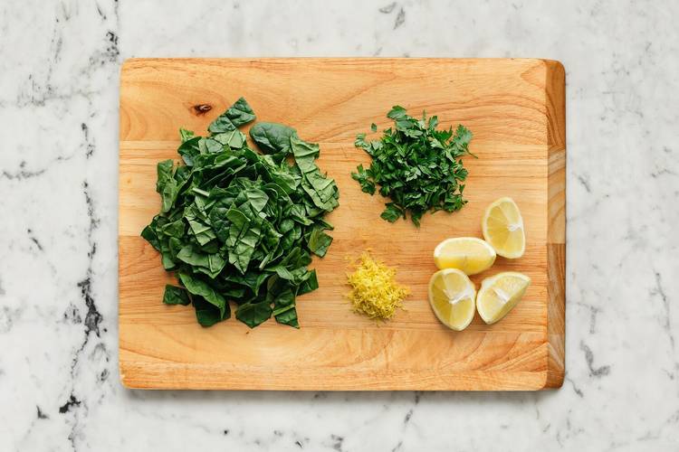 Finish prep and make herb ricotta