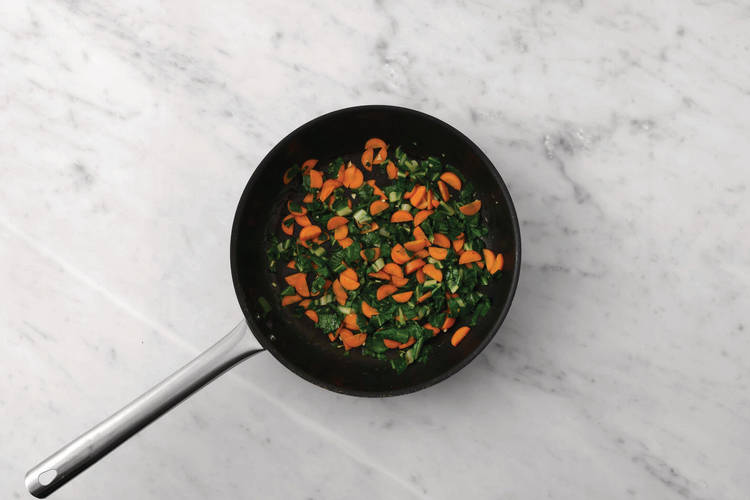 Cook the veggies
