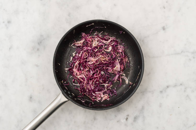 Sauté the cabbage