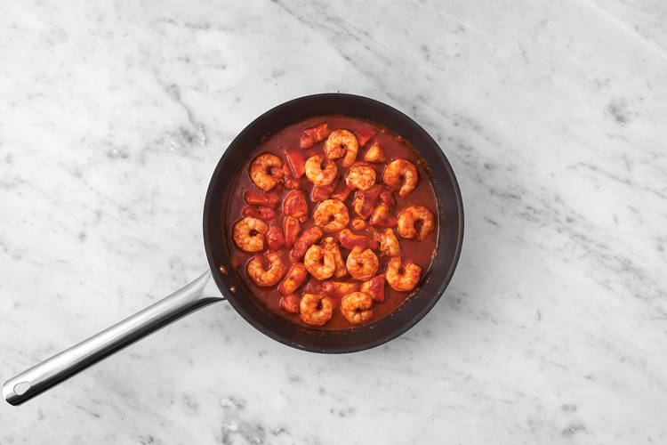 Add the Prawns