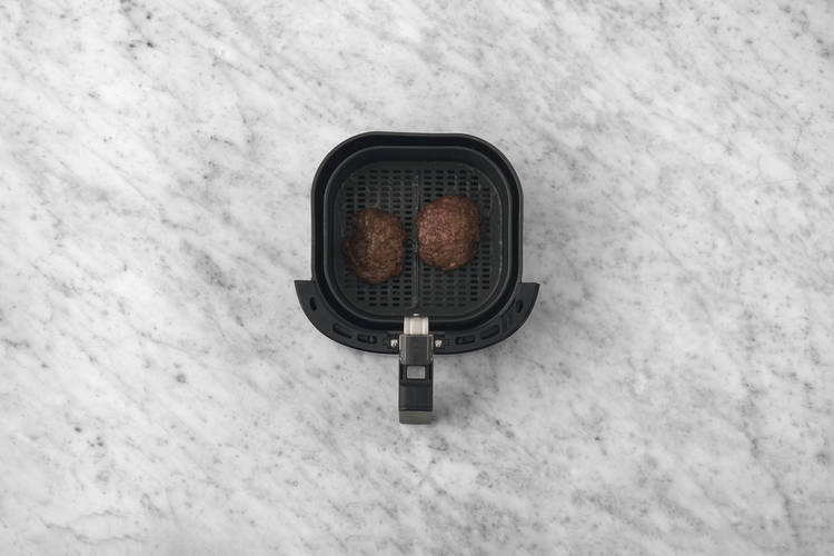 Air Fry the Burgers