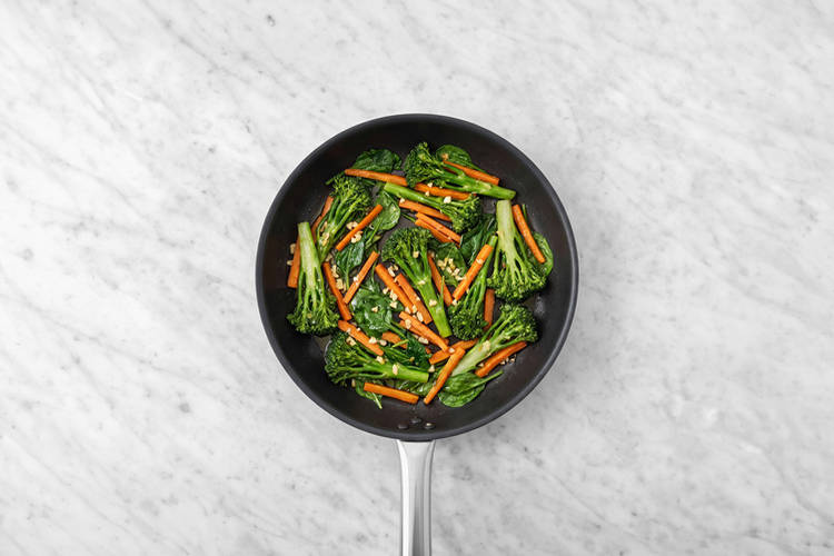 Cook the veggies