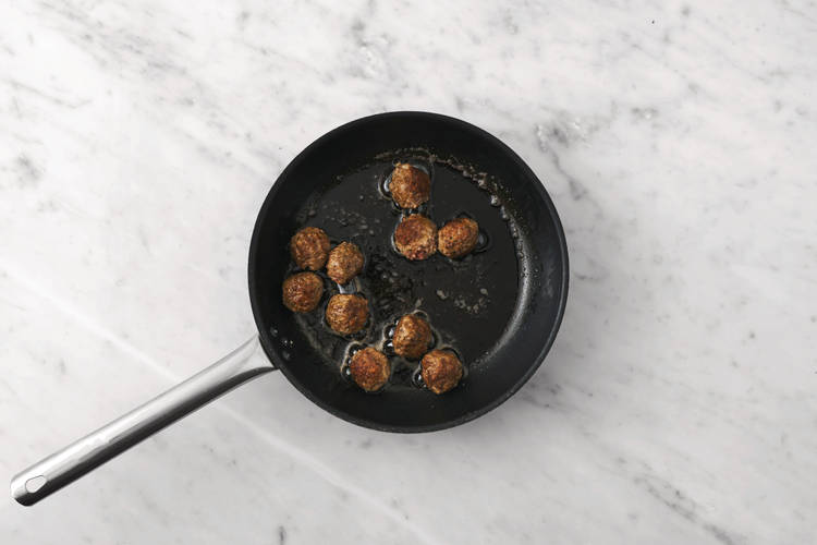 Cook the meatballs