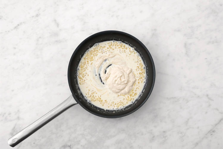 Make the creamy sauce