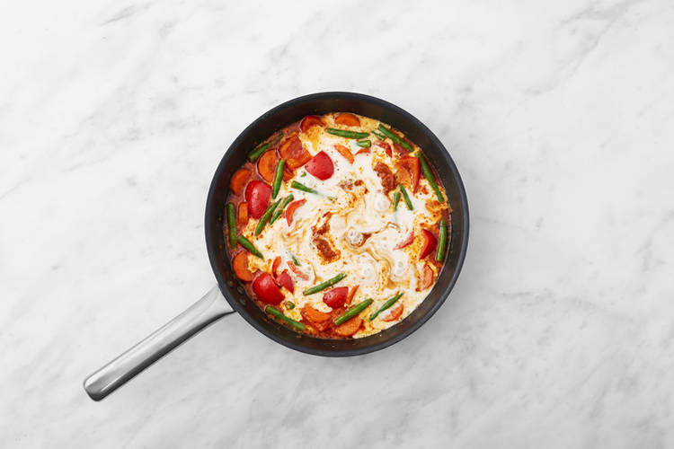 Add the coconut milk