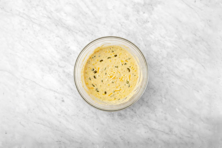 Mix the cornbread batter