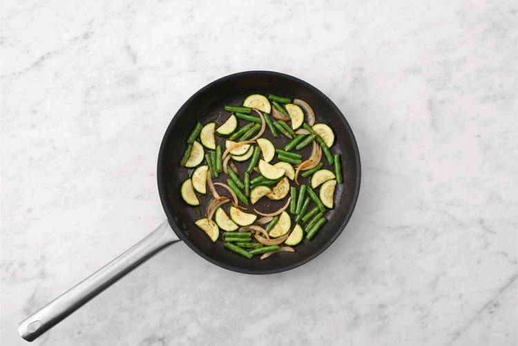Cook the veggies