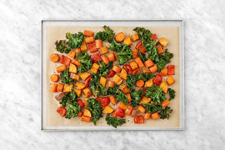 Toss the veggies