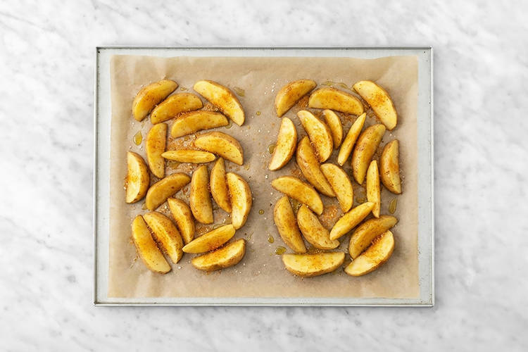 Bake the wedges