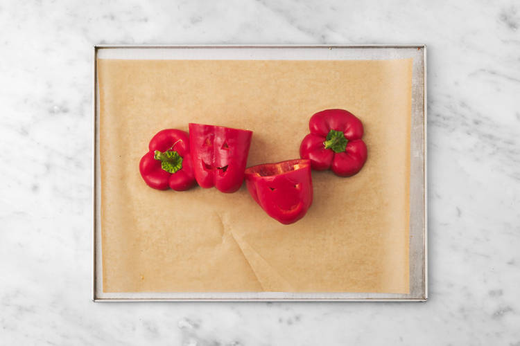 Carve the capsicums