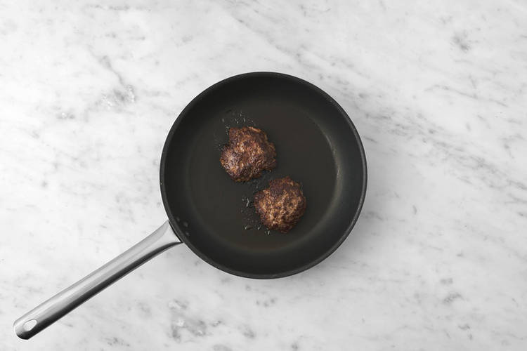 Cook the bacon & beef patties