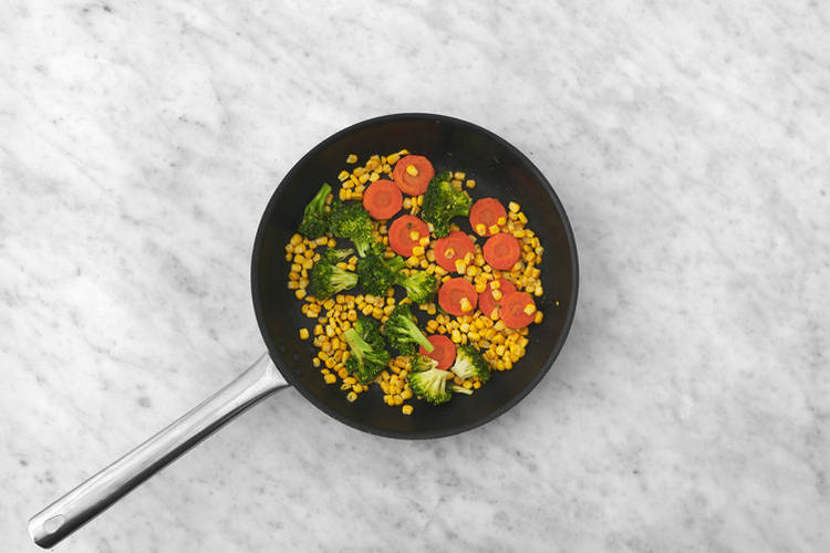 Cook the veggies