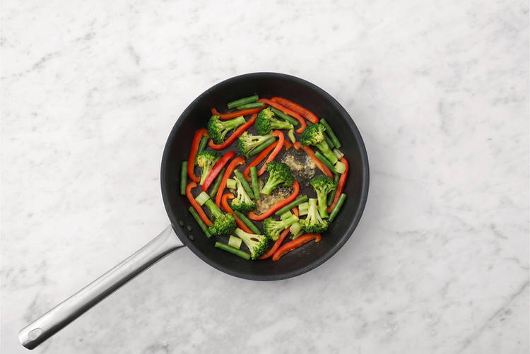 Cook the veggies