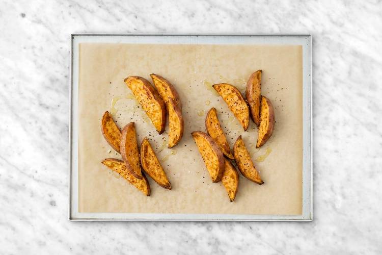 Roast sweet potatoes