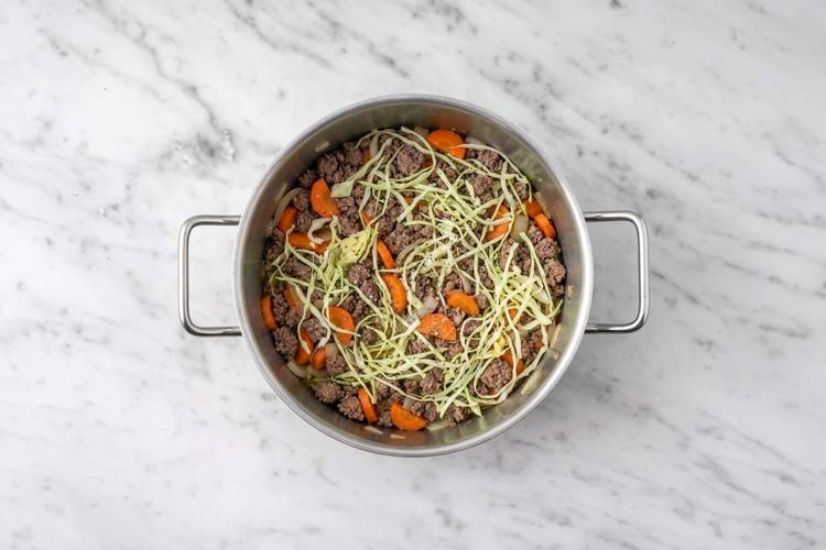 Cook Impossible® Burger Patties and veggies