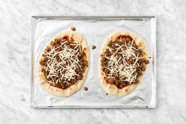 Assemble and broil flatbreads