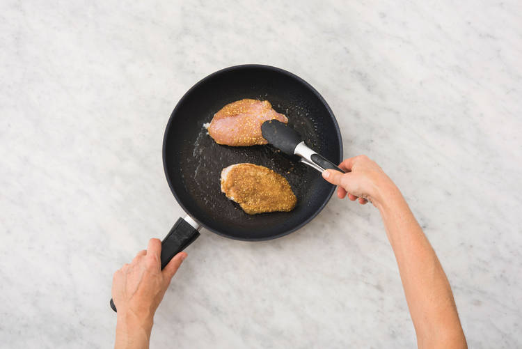 Cook the beef rump