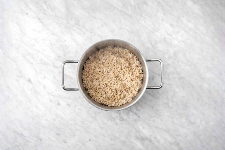 Cook brown rice