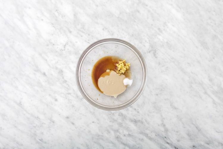 Make ginger-sesame sauce