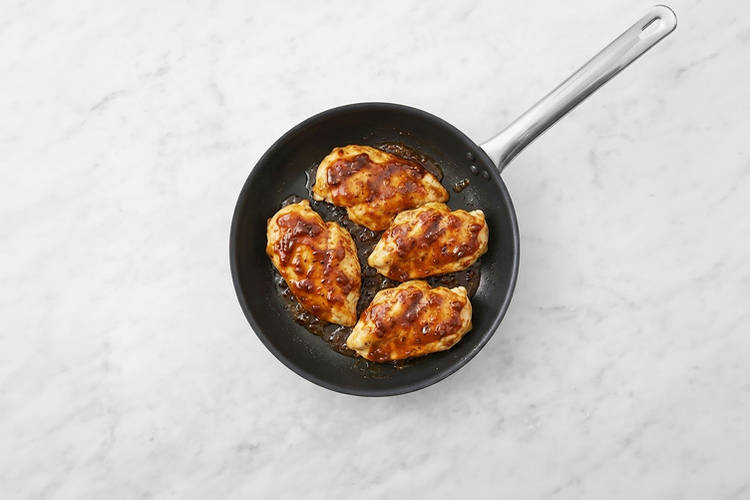 Cook & glaze the chicken