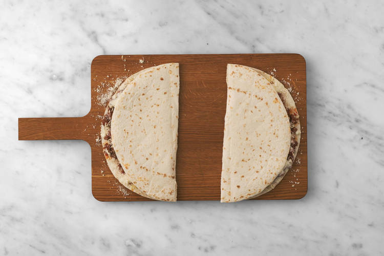Förbered quesadillas