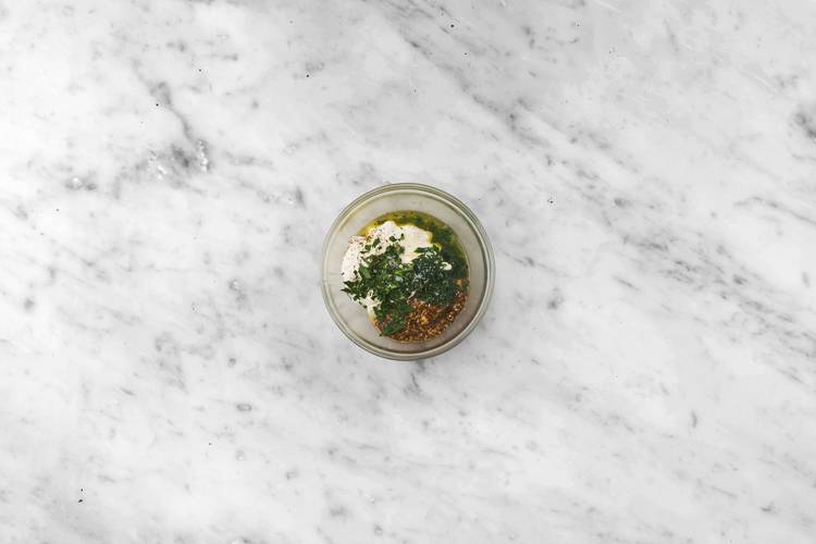 Make herb sauce and dressing