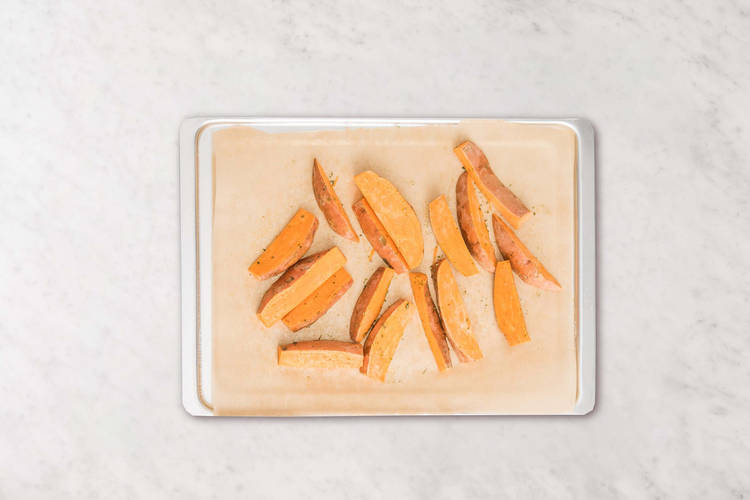 Roast sweet potatoes